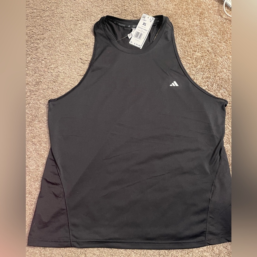 Adidas black training tank top